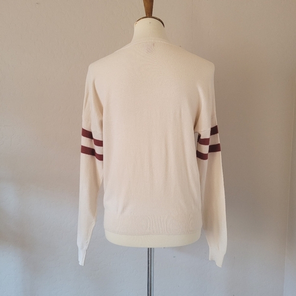 Guess Jeans Vintage 90's Cream Varsity Sweater - Picture 5 of 7